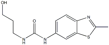 N-(3-hydroxypropyl)-N'-(2-methyl-1,3-benzothiazol-6-yl)urea Struktur