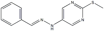 benzaldehyde [2-(methylsulfanyl)-5-pyrimidinyl]hydrazone Struktur