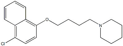 1-{4-[(4-chloronaphthalen-1-yl)oxy]butyl}piperidine Struktur