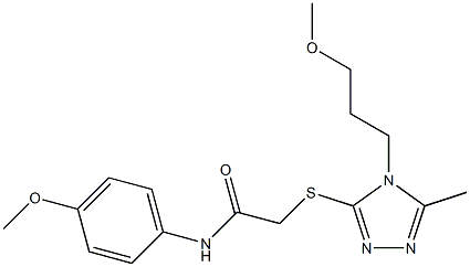 N-(4-methoxyphenyl)-2-{[4-(3-methoxypropyl)-5-methyl-4H-1,2,4-triazol-3-yl]sulfanyl}acetamide Struktur