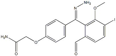 2-{4-[2-(4-iodo-3-methoxybenzoyl)carbohydrazonoyl]phenoxy}acetamide Struktur