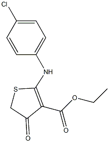 ethyl 2-(4-chloroanilino)-4-oxo-4,5-dihydrothiophene-3-carboxylate Struktur