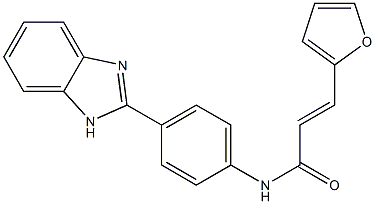 N-[4-(1H-benzimidazol-2-yl)phenyl]-3-(2-furyl)acrylamide Struktur