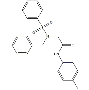 N-(4-ethylphenyl)-2-[(4-fluorobenzyl)(phenylsulfonyl)amino]acetamide Struktur