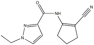 N-(2-cyano-1-cyclopenten-1-yl)-1-ethyl-1H-pyrazole-3-carboxamide Struktur