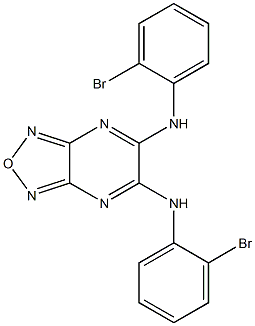 N-(2-bromophenyl)-N-{6-[(2-bromophenyl)amino][1,2,5]oxadiazolo[3,4-b]pyrazin-5-yl}amine Struktur