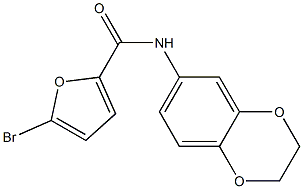 5-bromo-N-(2,3-dihydro-1,4-benzodioxin-6-yl)-2-furamide Struktur