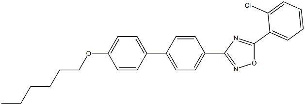 4'-[5-(2-chlorophenyl)-1,2,4-oxadiazol-3-yl][1,1'-biphenyl]-4-yl hexyl ether Struktur