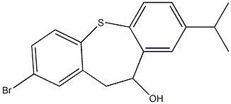 2-bromo-8-isopropyl-10,11-dihydrodibenzo[b,f]thiepin-10-ol Struktur