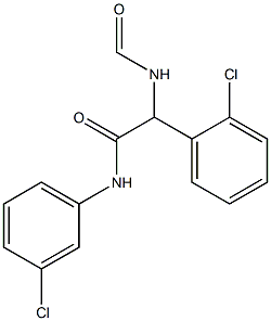 2-(2-chlorophenyl)-N-(3-chlorophenyl)-2-(formylamino)acetamide Struktur