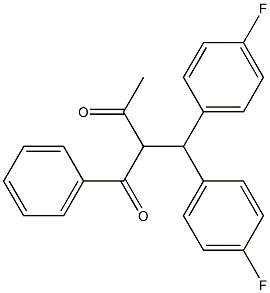 2-[bis(4-fluorophenyl)methyl]-1-phenyl-1,3-butanedione Struktur