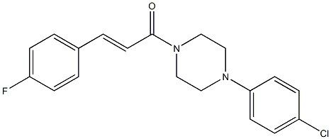 1-(4-chlorophenyl)-4-[3-(4-fluorophenyl)acryloyl]piperazine Struktur