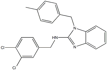 N-(3,4-dichlorobenzyl)-N-[1-(4-methylbenzyl)-1H-benzimidazol-2-yl]amine Struktur