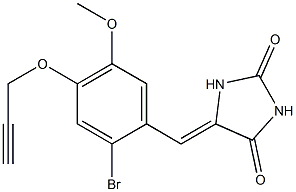 5-[2-bromo-5-methoxy-4-(2-propynyloxy)benzylidene]-2,4-imidazolidinedione Struktur