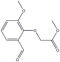 methyl (2-formyl-6-methoxyphenoxy)acetate Struktur