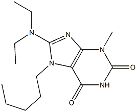 8-(diethylamino)-3-methyl-7-pentyl-3,7-dihydro-1H-purine-2,6-dione Struktur