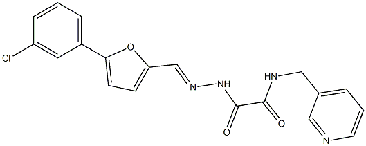 2-(2-{[5-(3-chlorophenyl)-2-furyl]methylene}hydrazino)-2-oxo-N-(3-pyridinylmethyl)acetamide Struktur