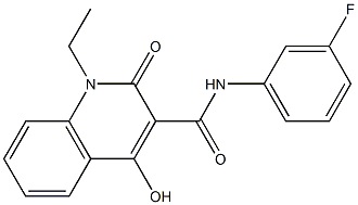 1-ethyl-N-(3-fluorophenyl)-4-hydroxy-2-oxo-1,2-dihydro-3-quinolinecarboxamide Struktur