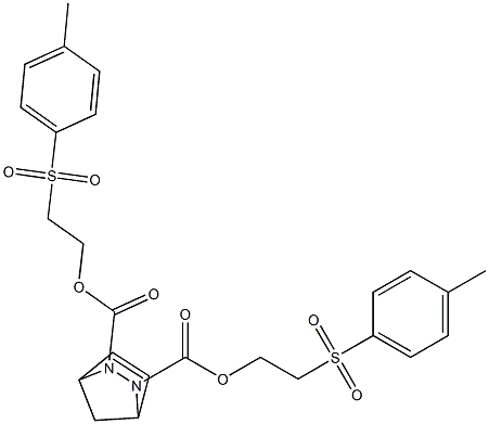 bis{2-[(4-methylphenyl)sulfonyl]ethyl} 2,3-diazabicyclo[2.2.1]hept-5-ene-2,3-dicarboxylate Struktur