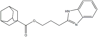 3-(1H-benzimidazol-2-yl)propyl 1-adamantanecarboxylate Struktur