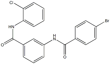 3-[(4-bromobenzoyl)amino]-N-(2-chlorophenyl)benzamide Struktur