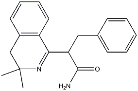 2-(3,3-dimethyl-3,4-dihydro-1-isoquinolinyl)-3-phenylpropanamide Struktur