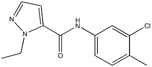 N-(3-chloro-4-methylphenyl)-1-ethyl-1H-pyrazole-5-carboxamide Struktur