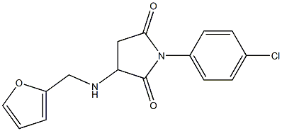 1-(4-chlorophenyl)-3-[(2-furylmethyl)amino]-2,5-pyrrolidinedione Struktur