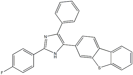 5-dibenzo[b,d]thien-3-yl-2-(4-fluorophenyl)-4-phenyl-1H-imidazole Struktur