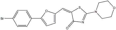 5-{[5-(4-bromophenyl)-2-furyl]methylene}-2-(4-morpholinyl)-1,3-thiazol-4(5H)-one Struktur