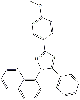 methyl 4-[5-phenyl-1-(8-quinolinyl)-1H-pyrazol-3-yl]phenyl ether Struktur