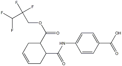 4-[({6-[(2,2,3,3-tetrafluoropropoxy)carbonyl]-3-cyclohexen-1-yl}carbonyl)amino]benzoic acid Struktur