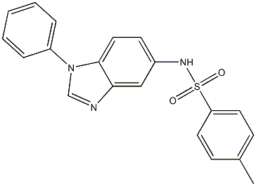 4-methyl-N-(1-phenyl-1H-benzimidazol-5-yl)benzenesulfonamide Struktur