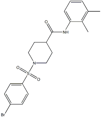 1-[(4-bromophenyl)sulfonyl]-N-(2,3-dimethylphenyl)-4-piperidinecarboxamide Struktur