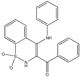 (4-anilino-1,1-dioxido-2H-1,2-benzothiazin-3-yl)(phenyl)methanone Struktur