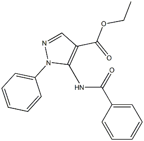 ethyl 5-(benzoylamino)-1-phenyl-1H-pyrazole-4-carboxylate Struktur