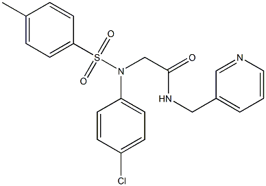 2-{4-chloro[(4-methylphenyl)sulfonyl]anilino}-N-(pyridin-3-ylmethyl)acetamide Struktur