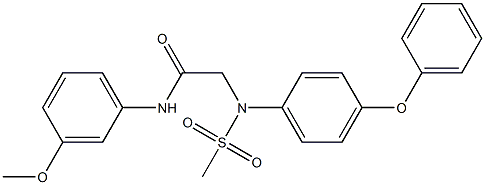 N-(3-methoxyphenyl)-2-[(methylsulfonyl)-4-phenoxyanilino]acetamide Struktur