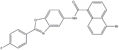 5-bromo-N-[2-(4-fluorophenyl)-1,3-benzoxazol-5-yl]-1-naphthamide Struktur