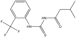 N-(3-methylbutanoyl)-N'-[2-(trifluoromethyl)phenyl]thiourea Struktur