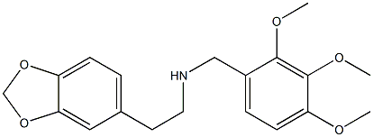 2-(1,3-benzodioxol-5-yl)-N-{[2,3,4-tris(methyloxy)phenyl]methyl}ethanamine Struktur