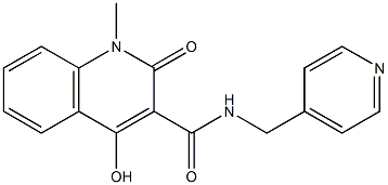 4-hydroxy-1-methyl-2-oxo-N-(pyridin-4-ylmethyl)-1,2-dihydroquinoline-3-carboxamide Struktur