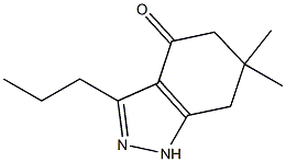 6,6-dimethyl-3-propyl-1,5,6,7-tetrahydro-4H-indazol-4-one Struktur