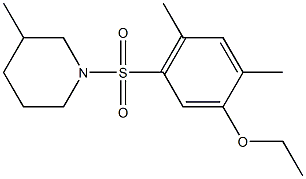 2,4-dimethyl-5-[(3-methyl-1-piperidinyl)sulfonyl]phenyl ethyl ether Struktur