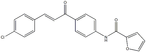 N-{4-[3-(4-chlorophenyl)acryloyl]phenyl}-2-furamide Struktur