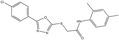 2-{[5-(4-chlorophenyl)-1,3,4-oxadiazol-2-yl]sulfanyl}-N-(2,4-dimethylphenyl)acetamide Struktur