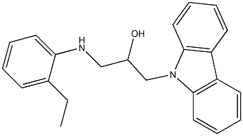 1-(9H-carbazol-9-yl)-3-(2-ethylanilino)-2-propanol Struktur