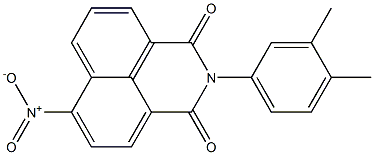 2-(3,4-dimethylphenyl)-6-nitro-1H-benzo[de]isoquinoline-1,3(2H)-dione Struktur