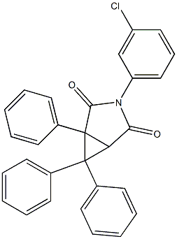 3-(3-chlorophenyl)-1,6,6-triphenyl-3-azabicyclo[3.1.0]hexane-2,4-dione Struktur