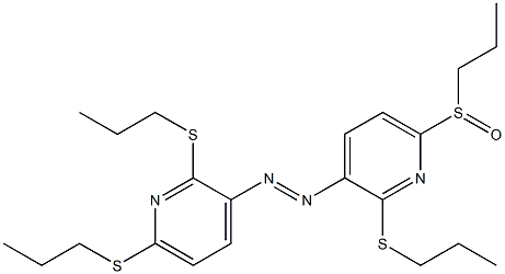 bis[2,6-bis(propylsulfanyl)pyridin-3-yl]diazene oxide Struktur